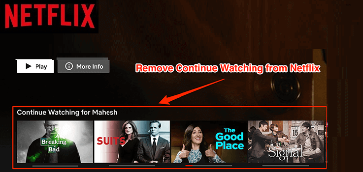 How to remove titles from continue watching