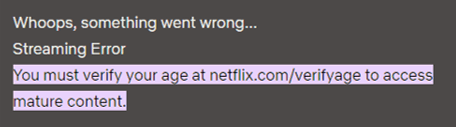 Netflix error-message